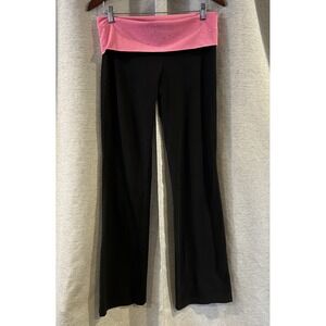 Y2K VTG. Victoria's Secret PINK  Bling Foldover Yoga Pants‎ Pink Medium